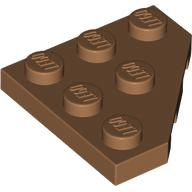 Wedge Plate 3 x 3 Cut Corner in Medium Nougat