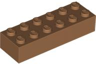 Brick 2 x 6 in Medium Nougat
