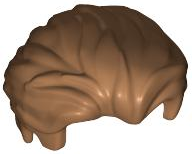 Hair Swept Back with Slight Widow's Peak and Short Side Burns [Plain] in Medium Nougat