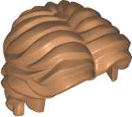 Hair Short Wavy with Center Part in Medium Nougat