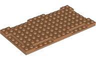 Plate Special 8 x 16 x 2/3 with Six Recessed Edges in Medium Nougat