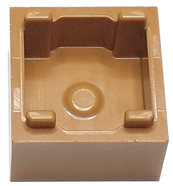 Container Box 2 x 2 x 1 Reinforced Bottom in Medium Nougat