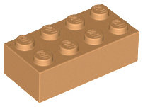 Brick 2 x 4 in Medium Nougat