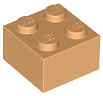 Brick 2 x 2 in Medium Nougat