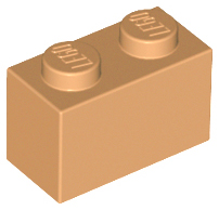 Brick 1 x 2 in Medium Nougat