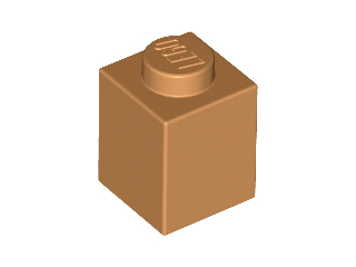 Brick 1 x 1 in Medium Nougat