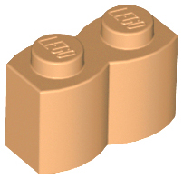 Brick Special 1 x 2 Palisade [aka Log] in Medium Nougat