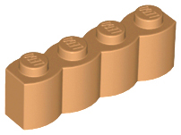 Brick Special 1 x 4 Palisade [aka Log] in Medium Nougat