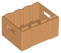 Box / Crate with Handholds 3 x 4 x 1 2/3 in Medium Nougat
