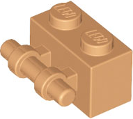 Brick Special 1 x 2 with Handle in Medium Nougat