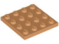 Plate 4 x 4 in Medium Nougat