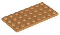 Plate 4 x 8 in Medium Nougat