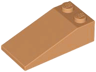 Brick Sloped 18° 4 x 2 in Medium Nougat