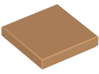 Tile 2 x 2 with Groove in Medium Nougat