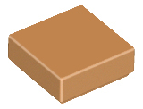 Tile 1 x 1 with Groove in Medium Nougat