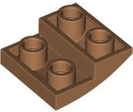 Brick Curved Inverted 2 x 2 x 2/3 in Medium Nougat
