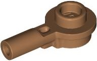 Plate Special Round 1 x 1 with Hollow Stud and Horizontal Bar 1L in Medium Nougat