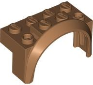 Wheel Arch, Mudguard 4 x 2 x 2 1/2 in Medium Nougat