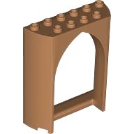 Panel 2 x 6 x 6 with Gothic Arch in Medium Nougat