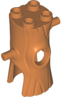 Costume Tree Trunk with Branch, Hole for Face in Medium Nougat
