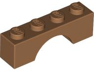 Brick Arch 1 x 4 in Medium Nougat