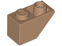 Brick Sloped Inverted 45° 2 x 1 in Medium Nougat