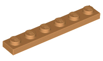 Plate 1 x 6 in Medium Nougat