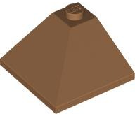 Brick Sloped 33° 3 x 3 Double Convex in Medium Nougat