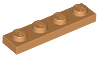 Plate 1 x 4 in Medium Nougat