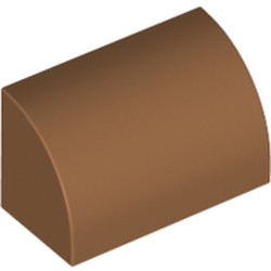 Brick Curved 1 x 2 x 1 No Studs in Medium Nougat