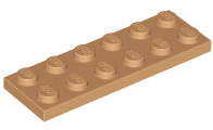 Plate 2 x 6 in Medium Nougat