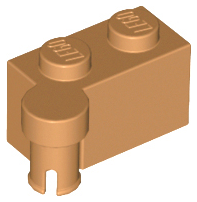 Hinge Brick 1 x 4 [Upper] in Medium Nougat