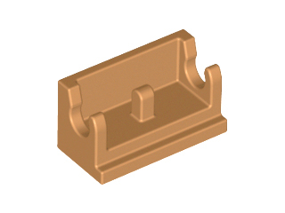 Hinge Brick 1 x 2 Base in Medium Nougat
