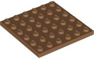 Plate 6 x 6 in Medium Nougat