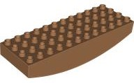 Duplo Brick 4 x 12 x 2 [Rocker] in Medium Nougat