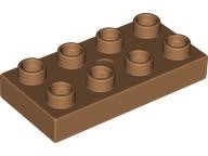 Duplo Plate 2 x 4 in Medium Nougat
