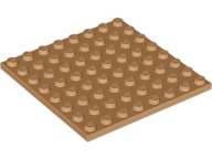 Plate 8 x 8 in Medium Nougat