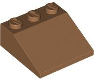 Brick Sloped 33° 3 x 3 in Medium Nougat