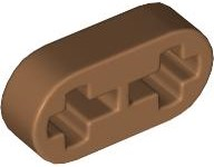 Technic Beam 1 x 2 Thin in Medium Nougat