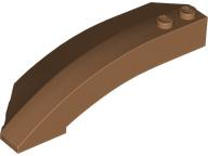 Brick Wedged, Curved 8 x 3 x 2 Open Right in Medium Nougat