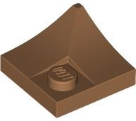 Plate Special 2 x 2 with Double Inverted Curve, 1 Stud in Medium Nougat