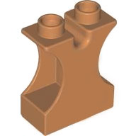 Duplo Brick 1 x 2 x 2 with Side Cutouts and Channel in Top in Medium Nougat