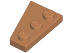 Wedge Plate 3 x 2 Right in Medium Nougat