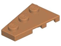 Wedge Plate 3 x 2 Left in Medium Nougat