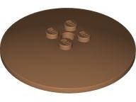 Dish 6 x 6 Inverted (Radar) with Solid Studs in Medium Nougat