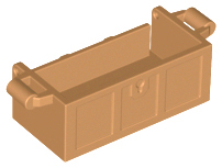 Treasure Chest Bottom without Rear Slots in Medium Nougat