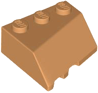 Brick Wedged, Sloped 45° 3 x 3 Right in Medium Nougat