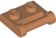 Plate Special 1 x 2 [Side Handle Closed Ends] in Medium Nougat