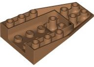 Brick Wedged, Sloped Inverted 6 x 4 with 4 Stud Connections in Medium Nougat