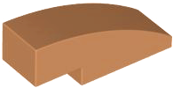 Brick Curved 3 x 1 No Studs in Medium Nougat